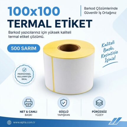 100x100 mm termal etiket